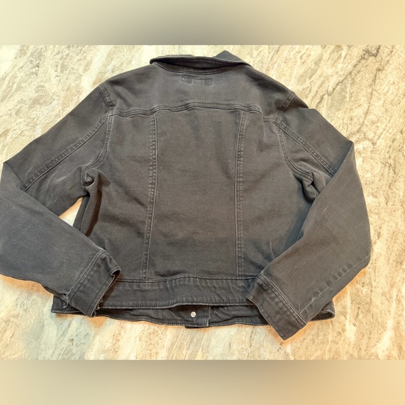 Torrid Black Denim Jacket Size 0 Stretch Jean Jacket large - Picture 6 of 10